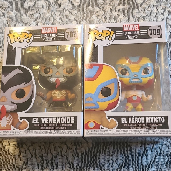 Funko Pop Marvel Other - 2 Marvel Lucha Libre Edition Funko Pop BNIB